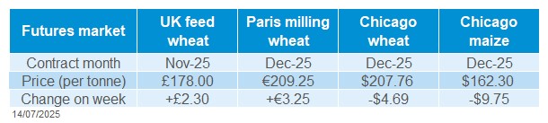 Grain futures 14 07 2025